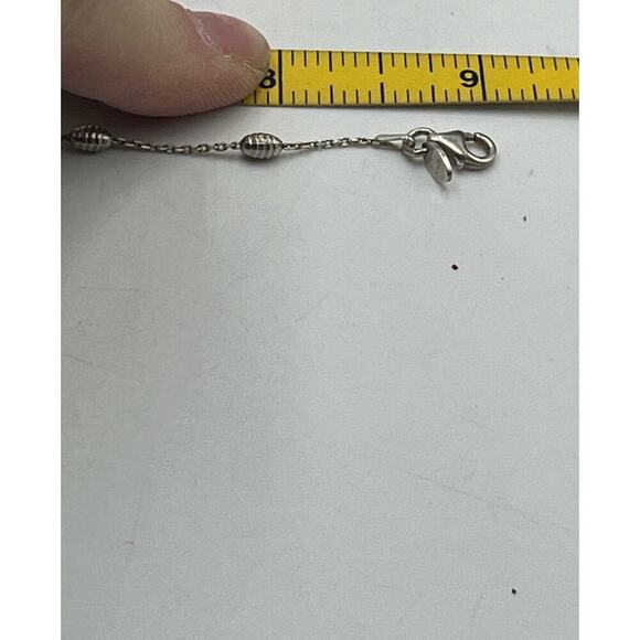 Signed Fine Sterling Silver 950 Large Bracelet or Small Anklet 2.44 grams, 9" - Picture 11 of 11